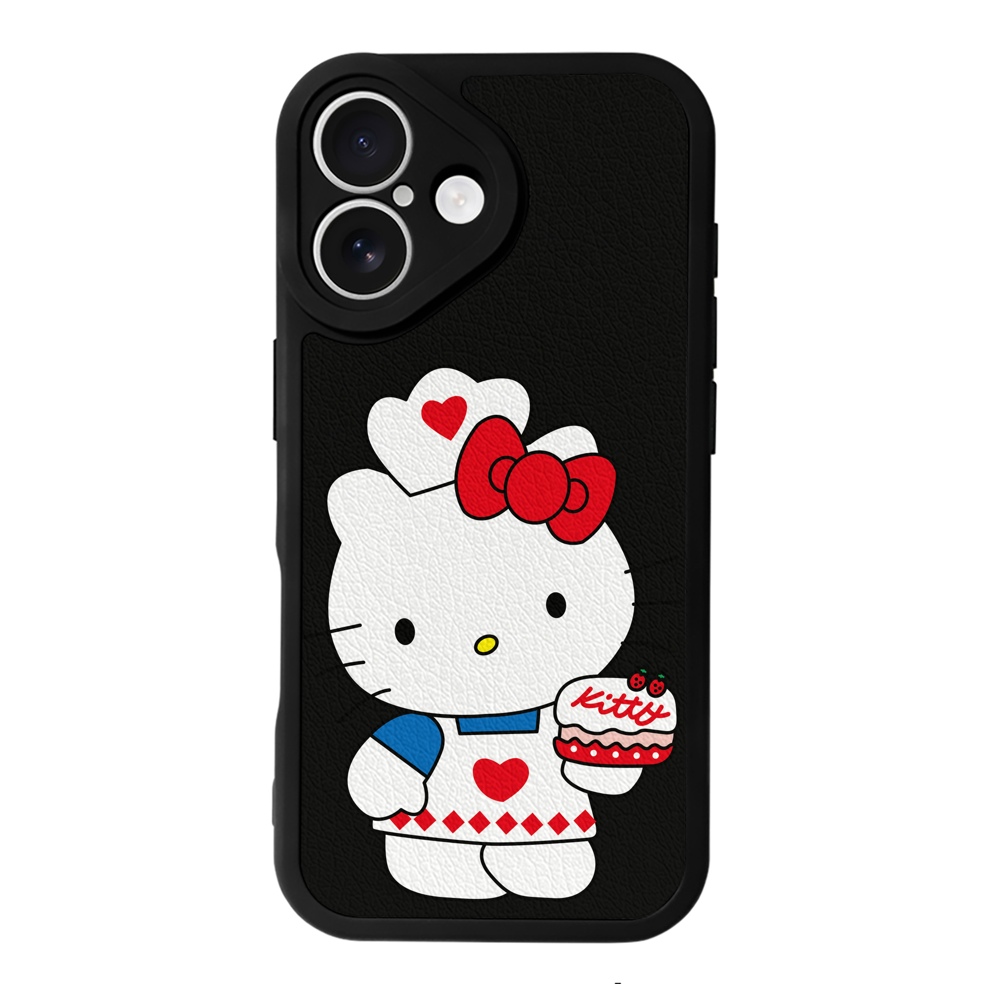 （画像用） Hello Kitty ハローキティ 【iPhone 16シリーズ対応】シリコンスマホケース（レザー調） 材質：シリコン